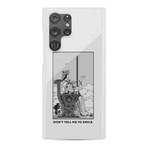 Don't Tell Me To Smile (Queen Of Swords Tarot) Phone Case